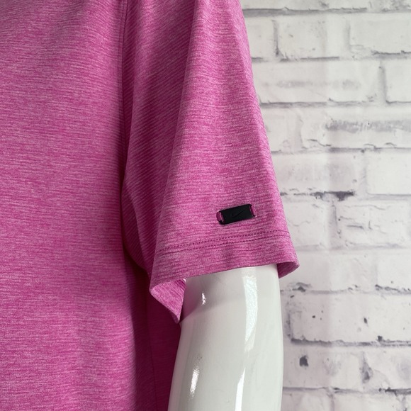 Nike Shirt Men's XL Extra Large Blade Collar Polo Aeroreact Tiger Woods Pink - Picture 4 of 13